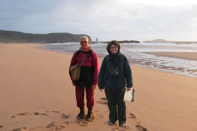 Rosemary Fretwell and Colin reach Sandwood Bay. Picture: Contributed