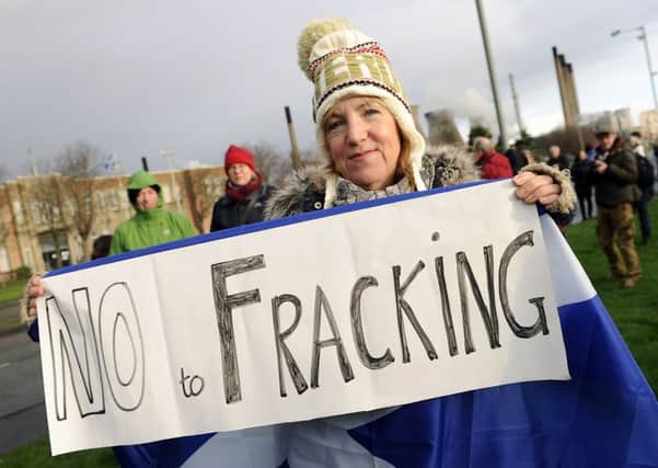 File image of an anti-fracking protest. Picture: Michael Gillen