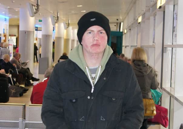 Derek Cowan arrives at St Andrew's Bus Station to spend the night sleeping rough