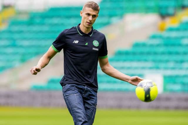 Jozo Simunovic could have been helping Dinamo Zagreb beat Arsenal but is happy with his decision to join Celtic. Picture: SNS