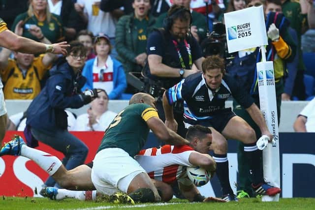 Japan were the surprise victors against South Africa. Picture: Getty