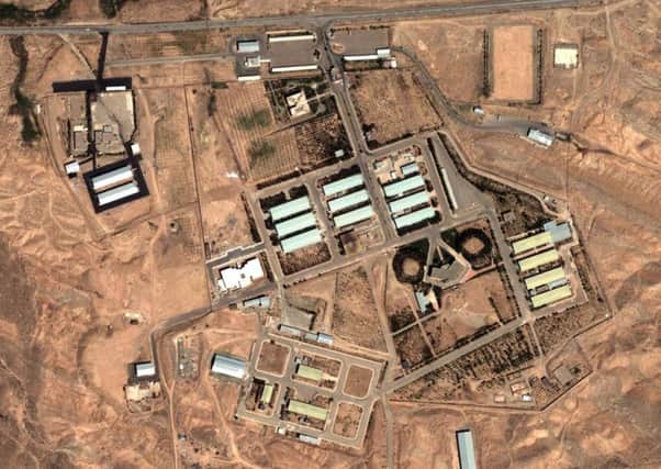 A satellite picture of the Parchin site, where explosive triggers for nuclear weapons may have been tested. Picture: AFP/Getty