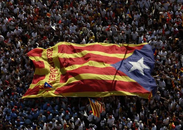 Catalonia has been warned by the Spanish central bank that it faces automatic ejection from the EU if it votes for independence. Picture: AP
