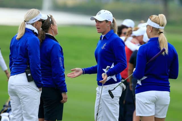 Suzann Pettersen has made a public apology following the Solheim Cup 'gimme' incident. Picture: Getty