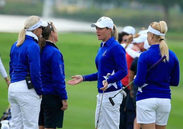 Suzann Pettersen has made a public apology following the Solheim Cup 'gimme' incident. Picture: Getty