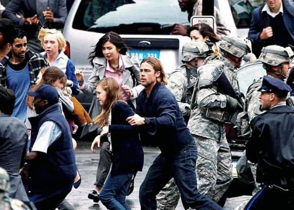 World War Z, starring Brad Pitt, which was partially filmed in Glasgow. Picture: Contributed