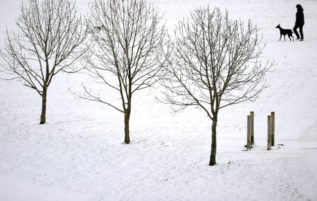 Snow in Leith, Edinburgh. Picture: Jane Barlow