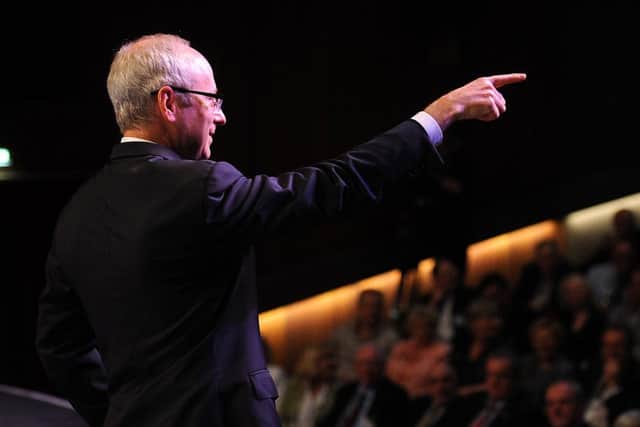 Professor Michael Sandel, of Harvard University, addresses the audience at last year's event