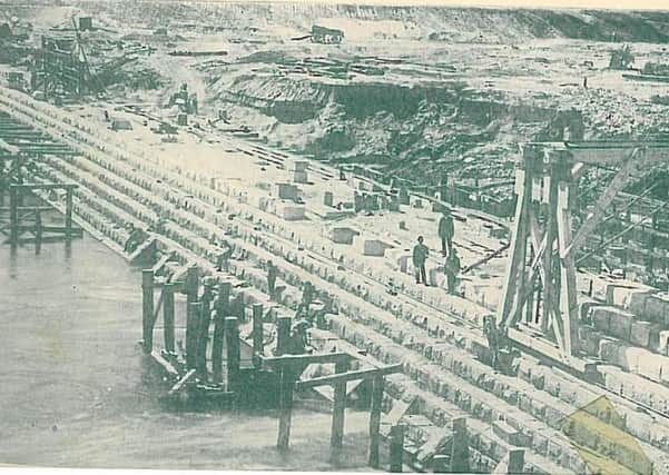 Goulburn Weir during its construction Picture: Goulburn Murray Water