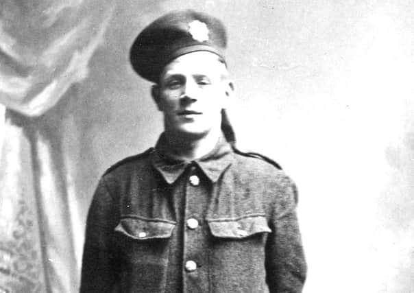 Robert Dunsire VC, whose bravery is being commemorated 100 years after his gallant conduct at the Battle of Loos