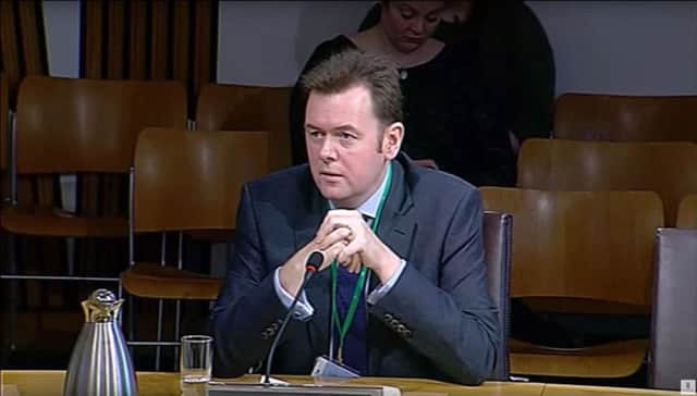 Neil Carberry was challenged as he gave evidence at Holyrood