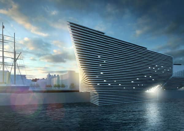 A rendering of architect Kengo Kuma's vision of the V&A Museum of Design set to open in three years' time