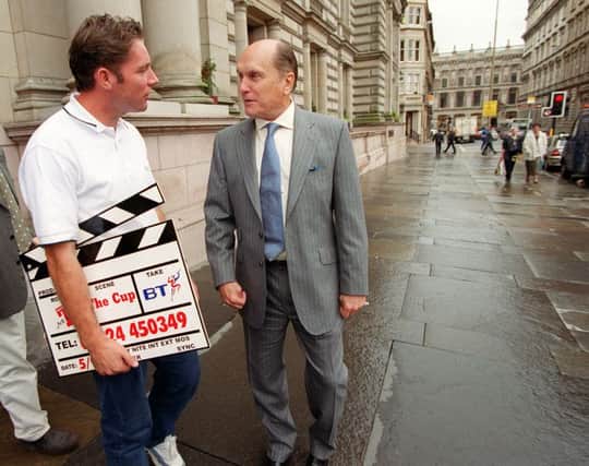 Ally McCoist joins Robert Duvall outside Glasgow City Chambers to promote A Shot at Glory. Picture: Allan Milligan