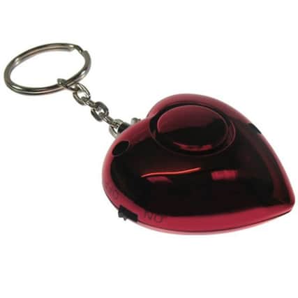 Heart Trinket Alarm, available from safe-girl.co.uk. Picture: PA