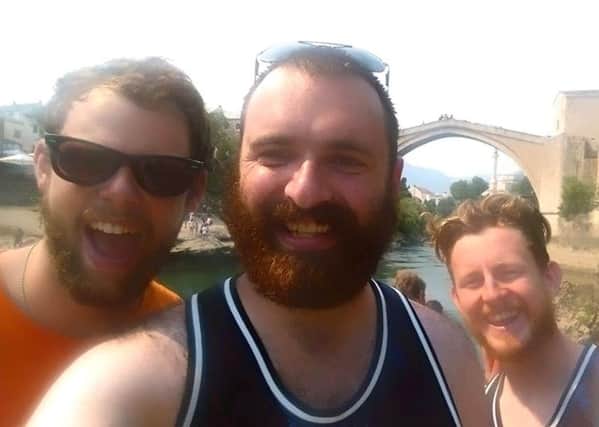 Dave, Muir and Josh in Bosnia. Pictures: Deadline