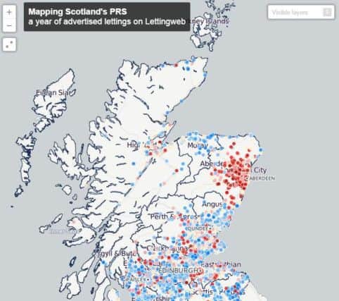 Individual rental properties across Scotland. Picture: Letting Web