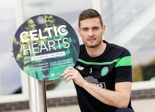 Craig Gordon promotes this afternoons Celtic versus Hearts match. Picture: SNS
