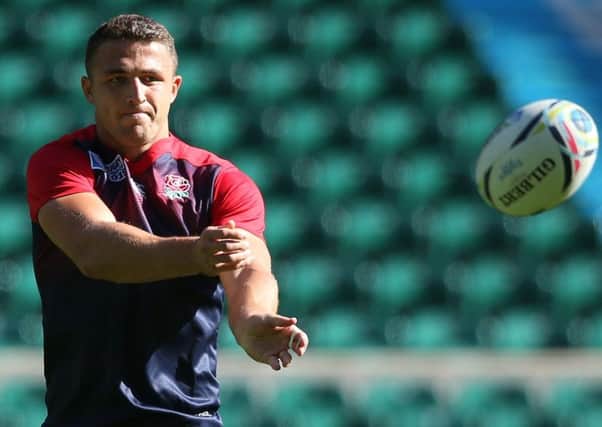 England centre Sam Burgess will be up against Welshman Jamie Roberts in a momentous midfield clash. Picture: Getty
