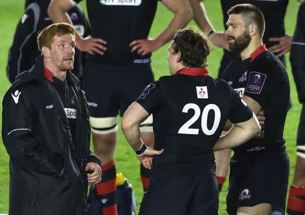 Edinburgh players are dejected at the full time. Picture: Getty