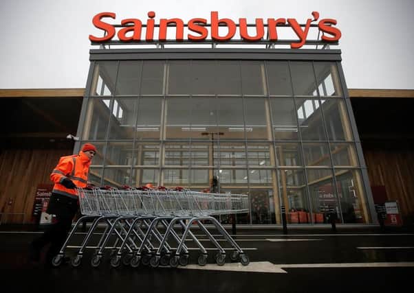 Sainsburys is expected to see sales slip again. Picture: Getty Images