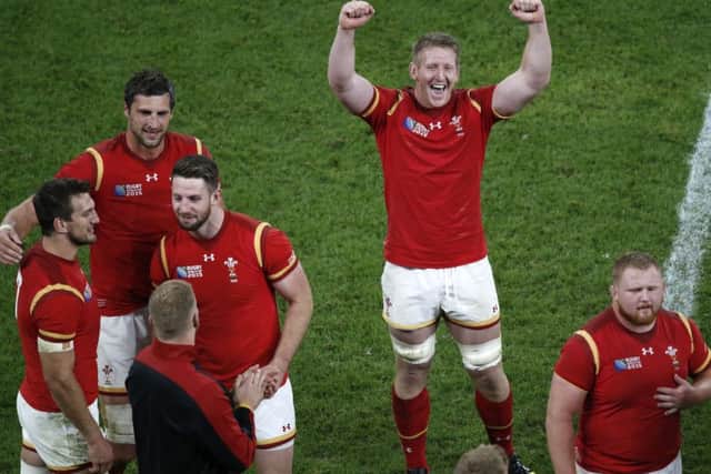 Welsh players celebrate after their 28-25 victory over England but they may lose more players to injury. Picture: Getty Images