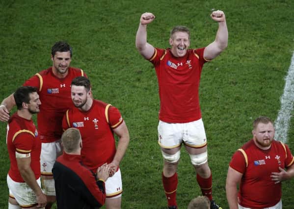 Welsh players celebrate after their 28-25 victory over England but they may lose more players to injury. Picture: Getty Images