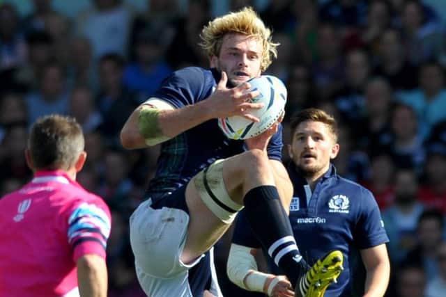 Richie Gray in action against USA at Elland Road. Picture: Jane Barlow