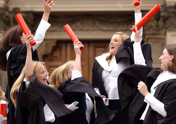 University graduates celebrate. Picture: Ian Rutherford