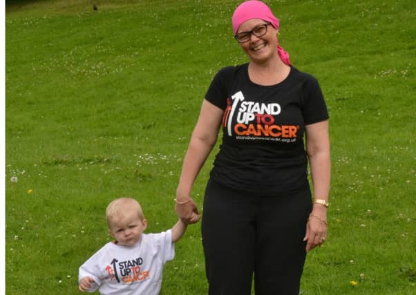 Shirene, who is currently going through breast cancer treatment, and her 15-month-old grandson Kian