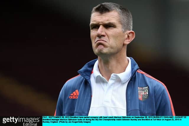 Marinus Dijkhuizen leaves the club 19th in Championship. Picture: Getty Images