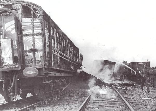 The aftermath of the Quintinshill Rail Disaster.