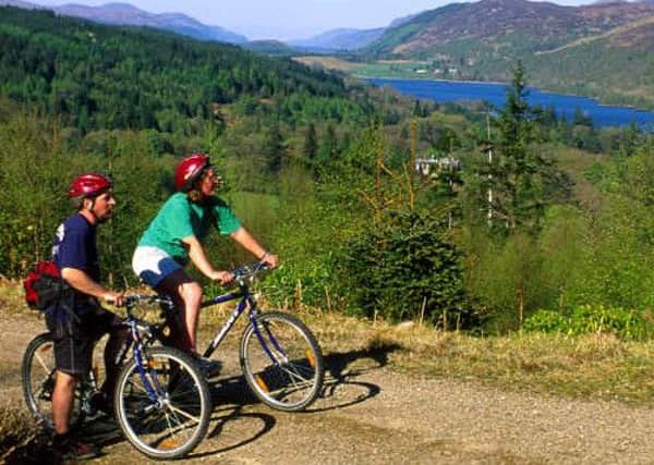 Burns, mountains, lochs and sunshine (sometimes) can all be experienced on Scottish mountain biking trails. Picture: Contributed