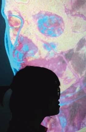 Medical students at Aberdeen University using pioneering 3D clinical images drawn from real patient data