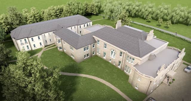 An aerial view of the Larbert estate