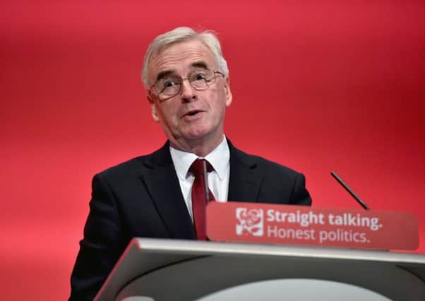 Shadow chancellor John McDonnell attacked business tax relief and subsidies, to cheers from Labour ranks. Picture: Getty Images
