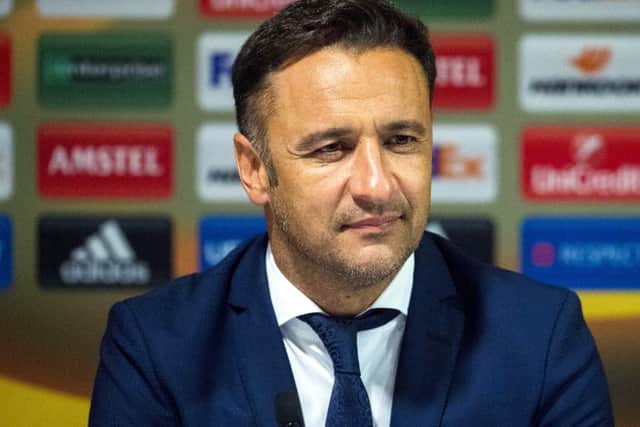 Fenerbache manager Vitor Pereira talks to the press ahead of his side's UEFA Europa League fixture against Celtic. Picture: SNS Group