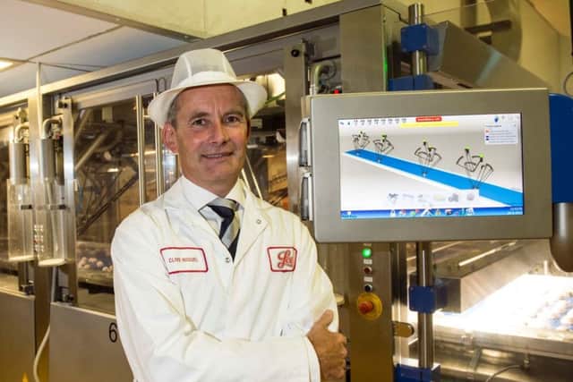 Lees Foods chief Clive Miquel in the firm's Coatbridge plant