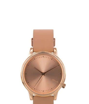 Komono Women's Estelle Leather Strap Watch Classic Seashell, available from John Lewis. Picture: PA