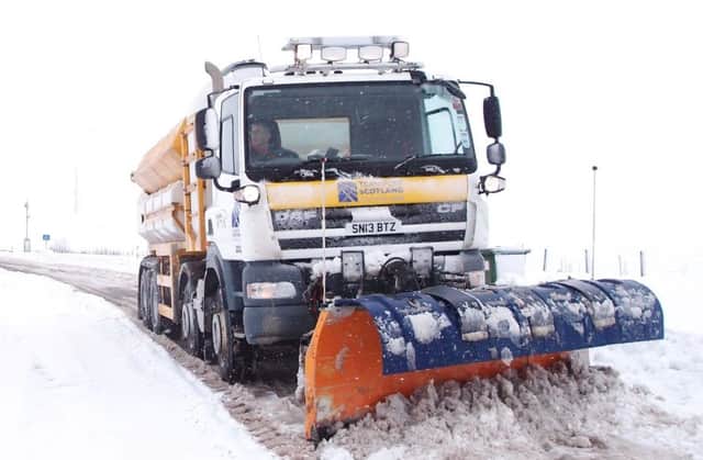 Gritter clearing the roads