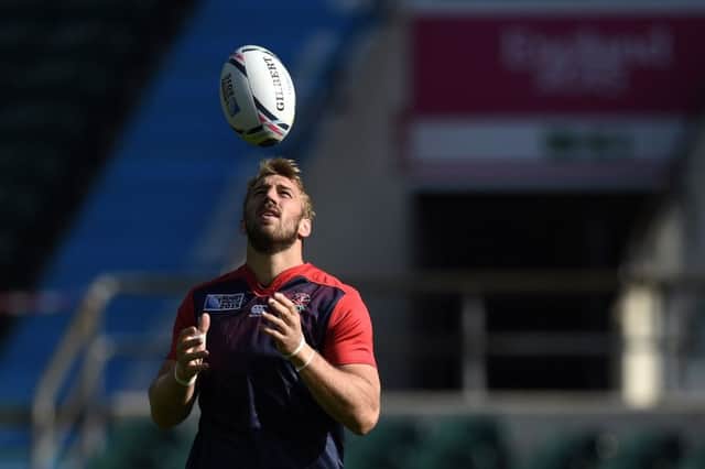 England captain Chris Robshaw keeps his eye on the ball. Picture: Getty