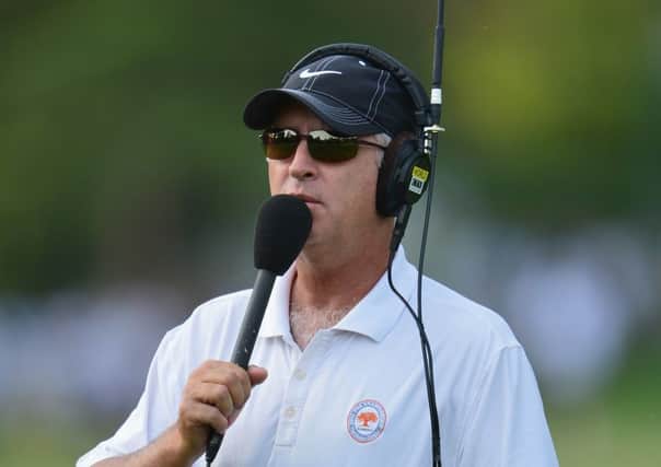 Free speech: Jay Townsend at work on the course. Picture: Stuart Franklin/Getty Images