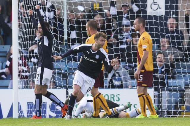 Dundee's Rory Loy celebrates his goal. Picture: SNS