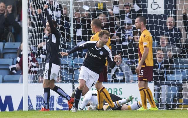 Dundee's Rory Loy celebrates his goal. Picture: SNS