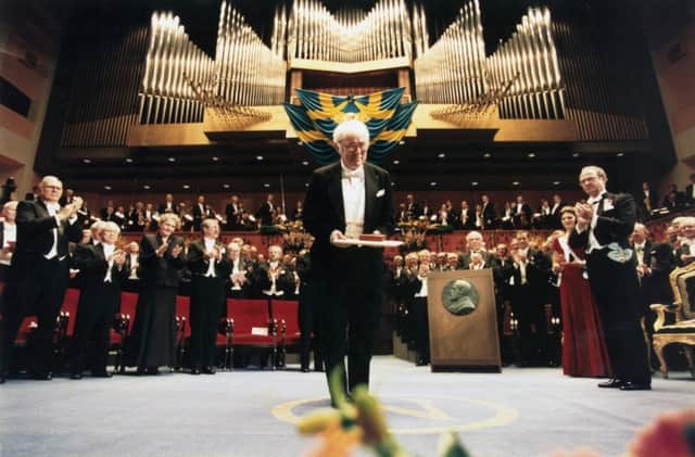 On this day in 1995 Irish poet Seamus Heaney won the Nobel Prize for Literature in Stockholm. Picture: Getty
