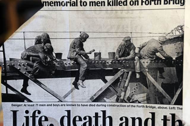 Newspaper article on memorial to honour those killed in the building of the bridge.