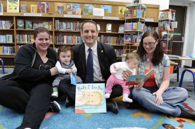 Parents and babies at Partick Library. Picture: John Devlin