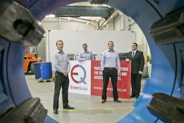 From left: Andrew Robins, John Duncan, Dave Clark and Andrew Polson of EnerQuip