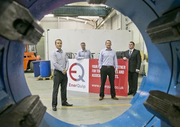 From left: Andrew Robins, John Duncan, Dave Clark and Andrew Polson of EnerQuip