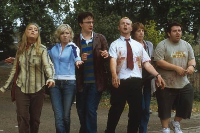 Nick Frost, far right, in Shaun Of The Dead. Picture: PA