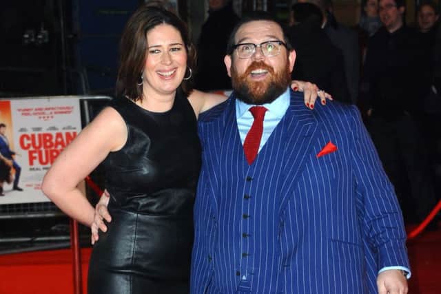 Nick Frost and his wife Christina. Picture: Getty Images